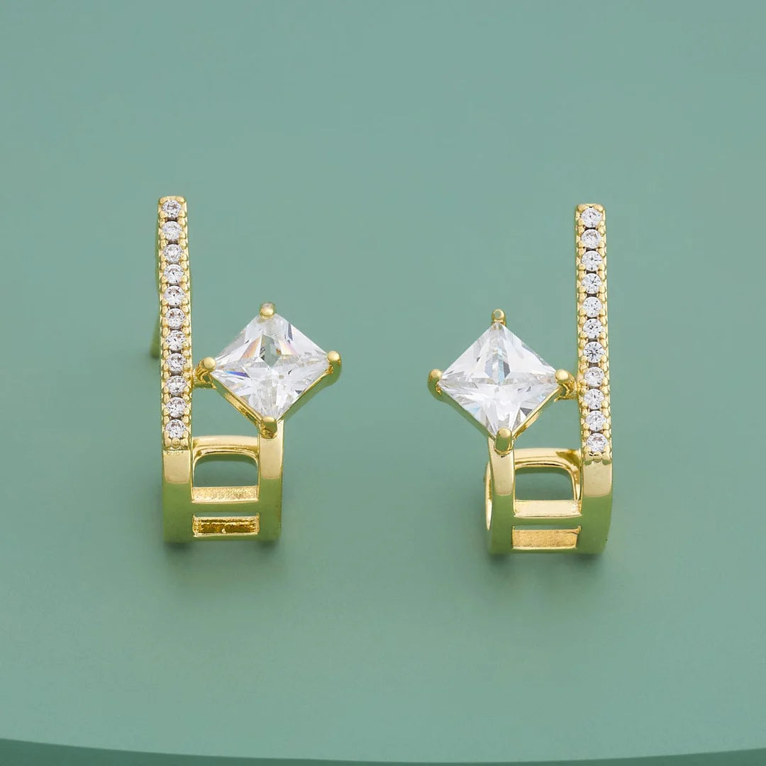 Cubby Stylish Zircon Gold Earring