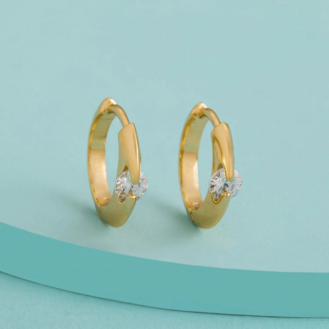 Cubby Stylish Gold Zircon Earring