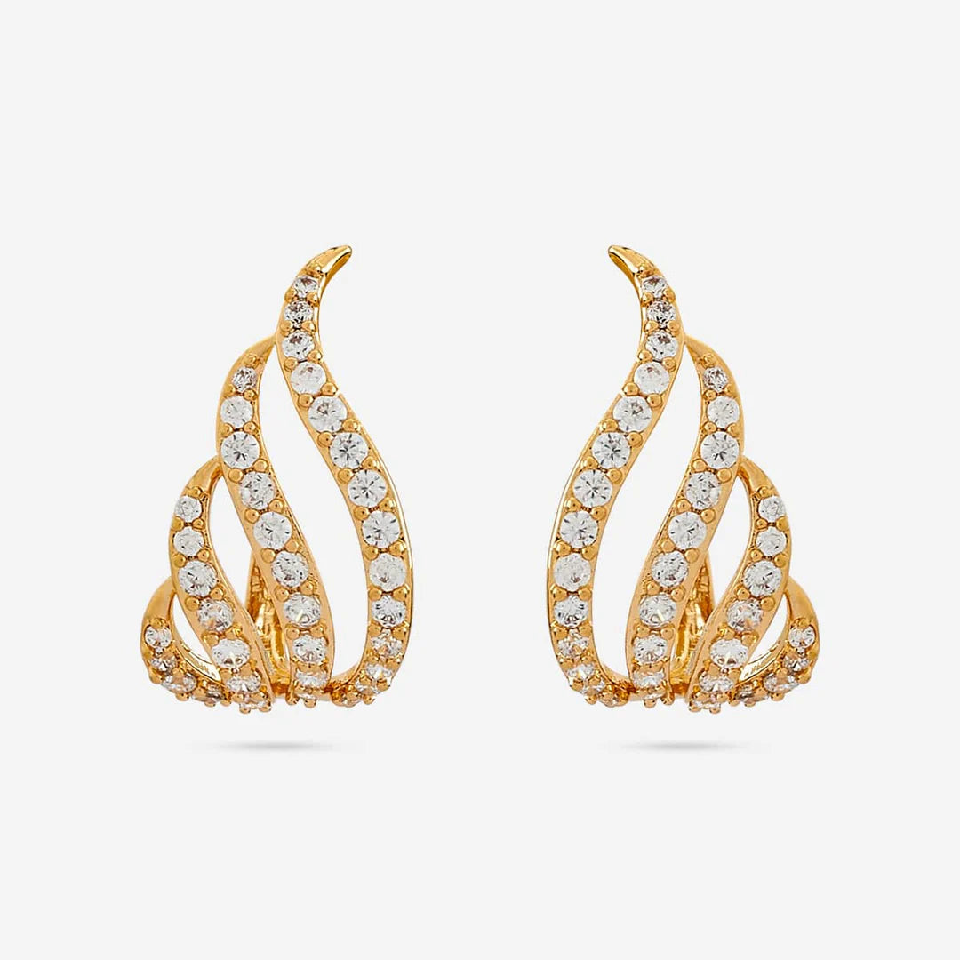 Cubby Designer Gold Zircon Earring